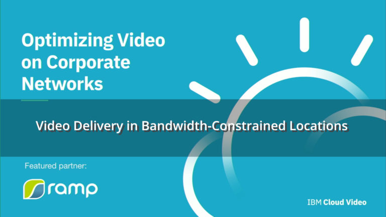 delivering video to bandwidth constrained locations