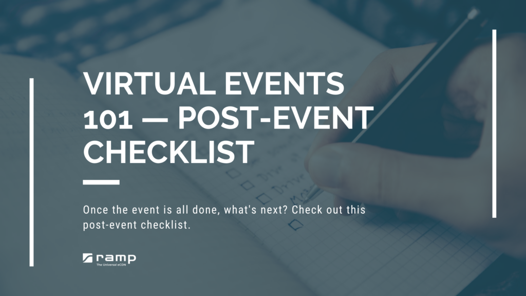 Ramp Virtual Event Checklist